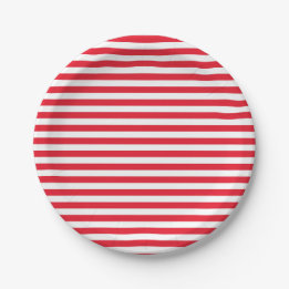 Red White & Blue Fun Patriotic Celebration Paper Plate