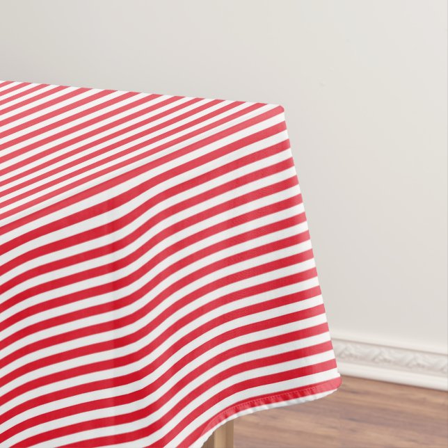 Red White & Blue Fun Patriotic Celebration Tablecloth (In Situ)