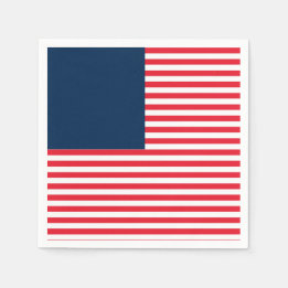 Red White & Blue Fun Patriotic Freedom Celebration Napkin