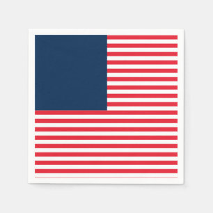 Red White & Blue Fun Patriotic Freedom Celebration Napkin