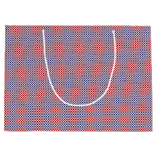 Red,White,Blue-GINGHAM-GIFT BAG L