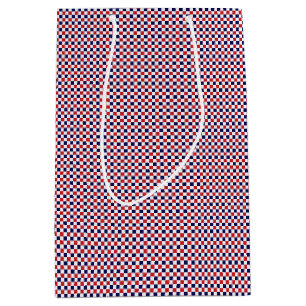 Red,White,Blue-GINGHAM-GIFT BAG M