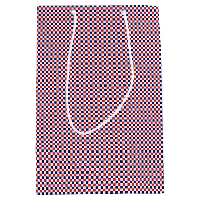 Red,White,Blue-GINGHAM-GIFT BAG M (Front)