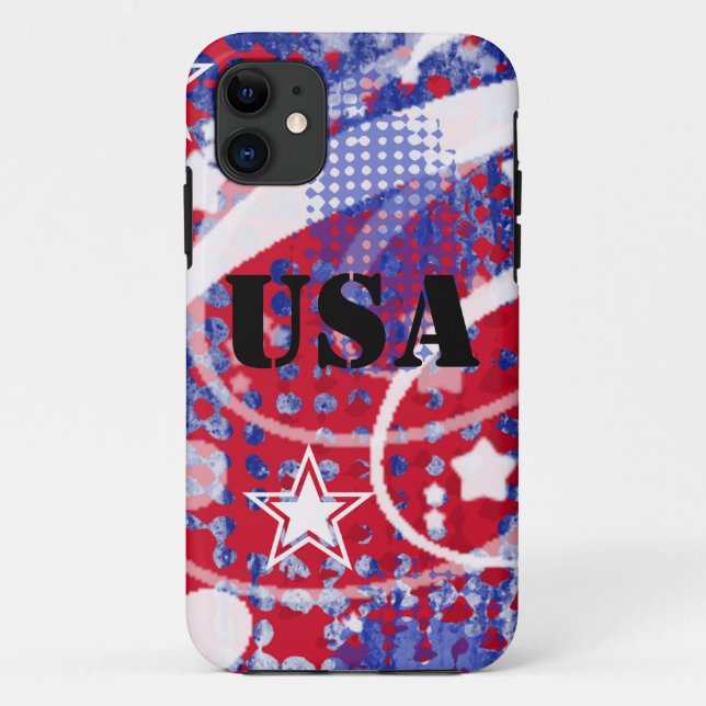 Red, White & Blue Glory Personalized Case-Mate iPhone Case (Back)