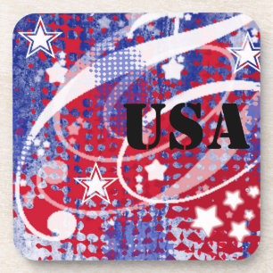 Red, White & Blue Glory Personalized Coaster