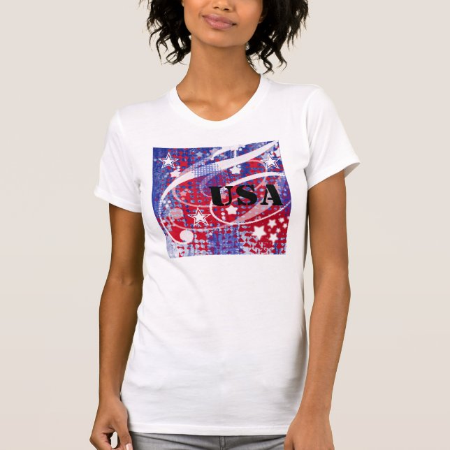 Red, White & Blue Glory Personalized T-Shirt (Front)