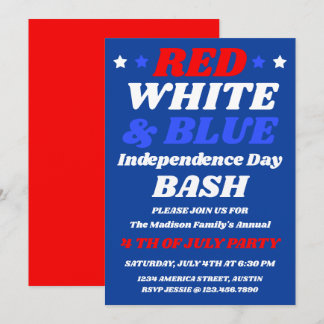 Red White Blue | Independence Day Bash Invitation