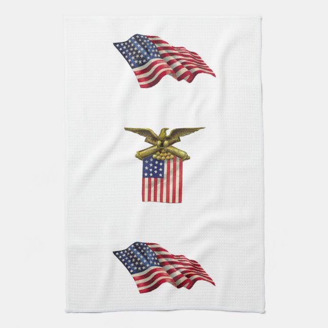Red White & Blue Kitchen Towel (Vertical)