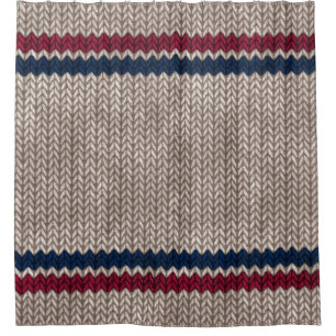 Red White Blue Knit-look Stripe Pattern