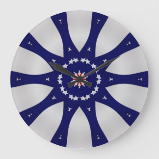 Red, White, Blue Large Clock