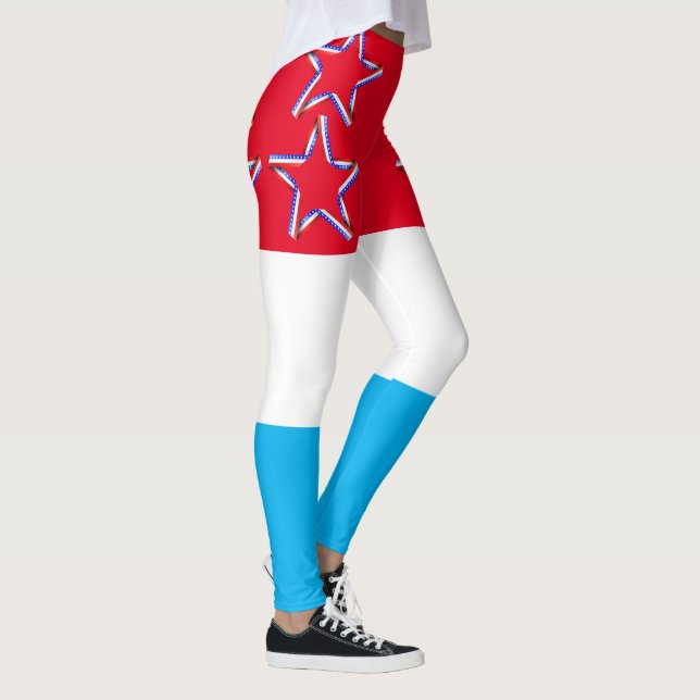 Red White Blue Leggings (Right)