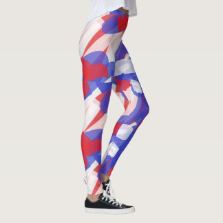 Red White Blue Leggings