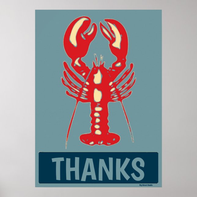 Red White Blue Lobster, Add text  Poster (Front)
