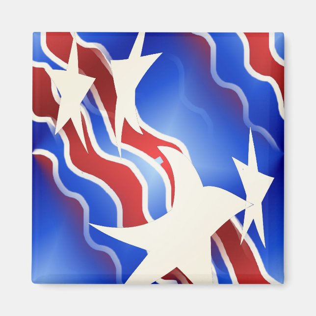 Red, White & Blue Magnet (Front)