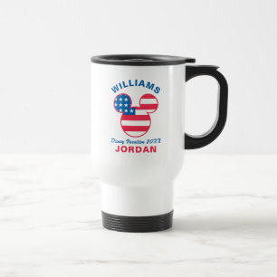Red White & Blue Mickey   Family Vacation Travel Mug