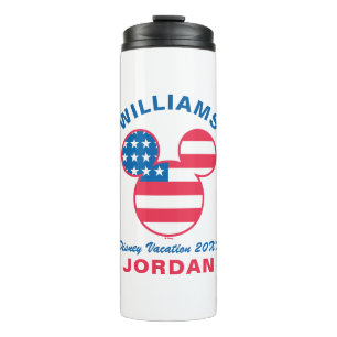 Red White & Blue Mickey   Family Vacation & Year Thermal Tumbler