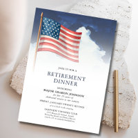 Red White Blue Military American Flag Retirement