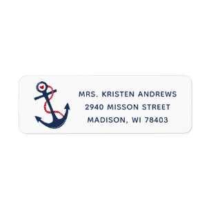 Red White Blue Nautical Anchor