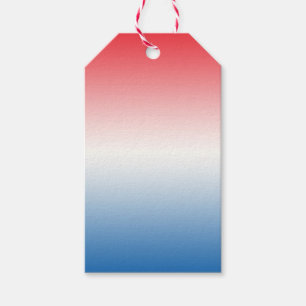 Red White & Blue Ombre Gift Tags