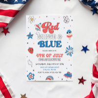 Red White Blue Party, Party in the USA Invitation