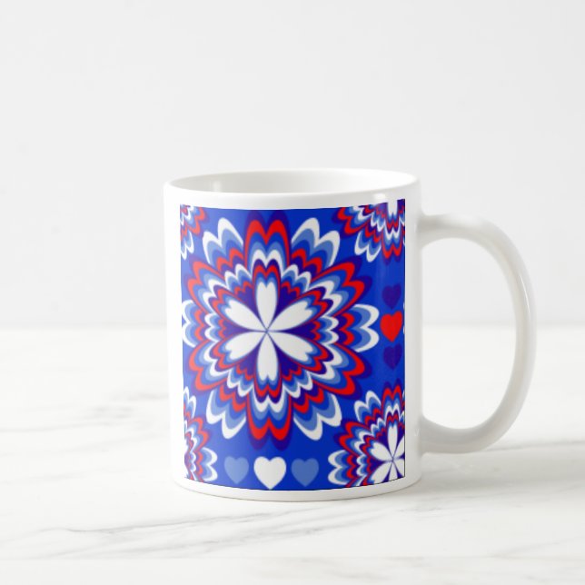 RED, WHITE, & BLUE PATRIOTIC COFFEE MUGS - GIFTS (Right)