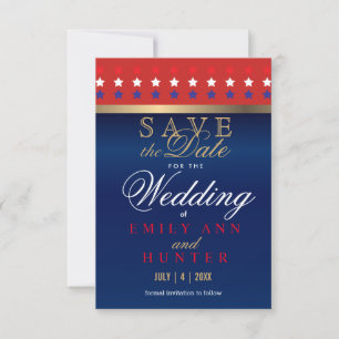 Red, White & Blue Patriotic Save The Date