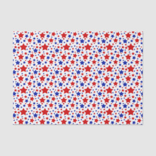 Red white blue Patriotic stars pattern tissue Tissue Paper