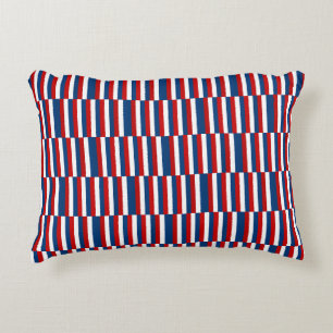Red White Blue Pattern Accent Pillow