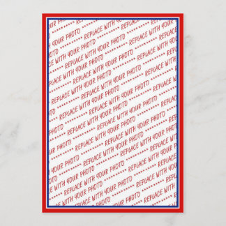 Red White & Blue Photo Frame Template