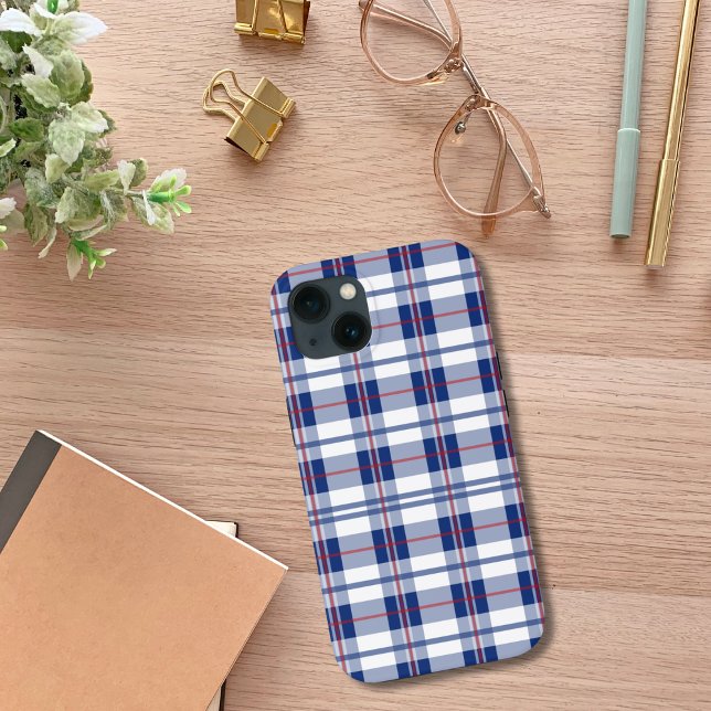 Red, White & Blue Plaid Case-Mate iPhone Case (Creator Uploaded)