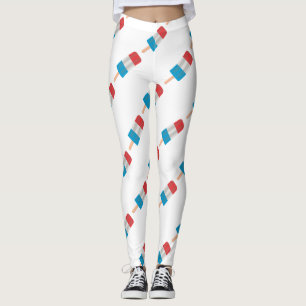red white blue Popsicle Leggings