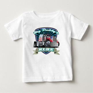 Red White & Blue Semi Tractor Trailer Baby T-Shirt