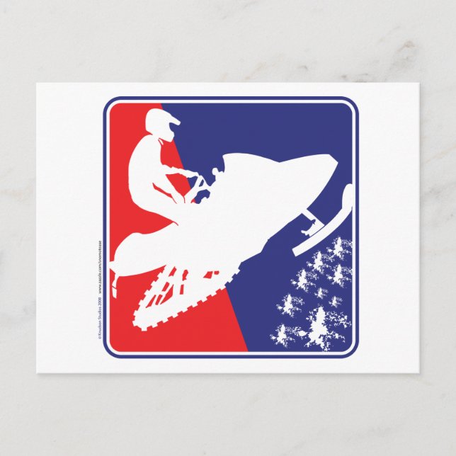 red-White-Blue-Sled-zazzle Postcard (Front)