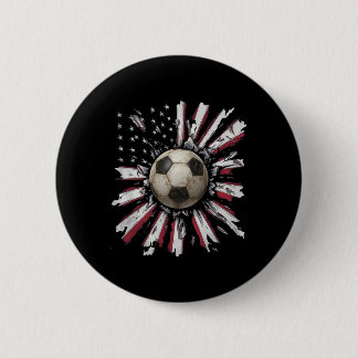 Red-white-blue Soccer Ll Explosion Grunge Street S 2 Inch Round Button