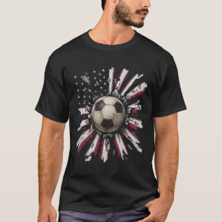 Red-white-blue Soccer Ll Explosion Grunge Street S T-Shirt