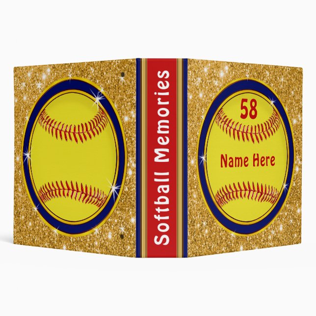 Red, White, Blue, Softball Photo Album, Softball Binder (Background)