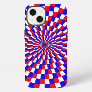Red White Blue Spiral by Kenneth Yoncich iPhone 13 Case