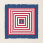 Red White & Blue Square Chiffon Scarf