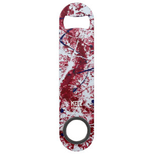 Red White Blue Stainless Steel Bottle Opener Bar Key