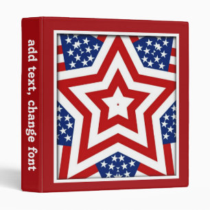 Red White & Blue Star Design to Add Text Binder