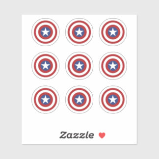 Red/White/Blue Star Round Target Sticker