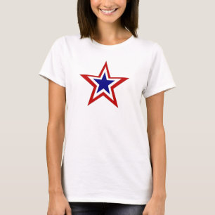 red white blue star T-Shirt