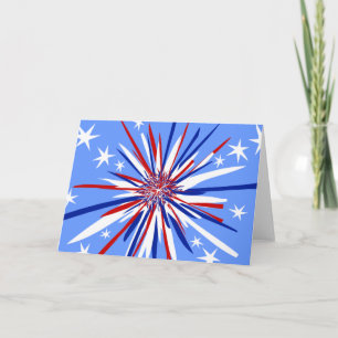Red White & Blue Starburst Card