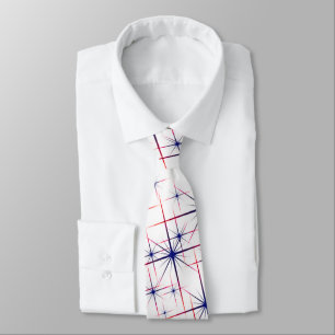 Red white & blue starbursts  tie