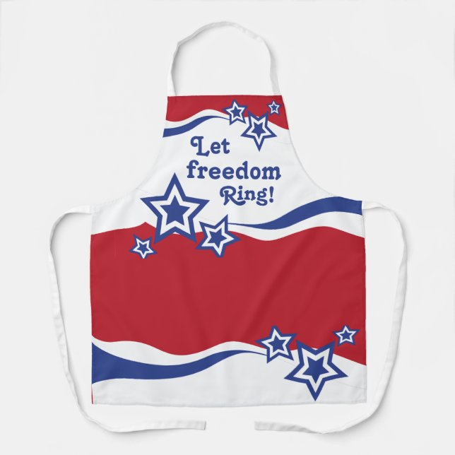 Red, White & Blue Stars Apron (Front)