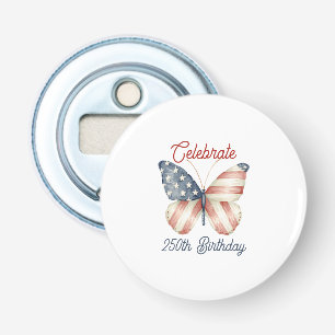 Red White Blue Stars Stripes Celebrate America   Bottle Opener