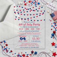Red, White & Blue String Lights 4th Of July Party