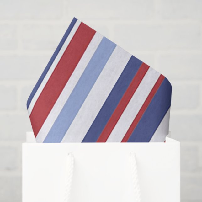 Red white blue stripe tissue paper (Gift Bag)