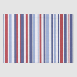 Red white blue stripe tissue paper