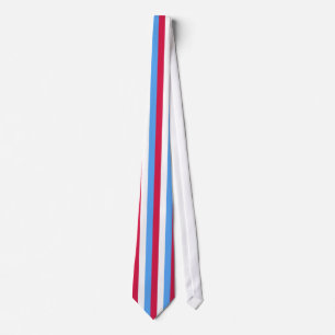 Red, White & Blue Striped Men's Tie